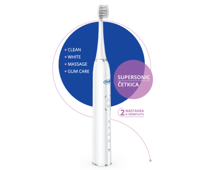 SUPERSONIC Četkica za zube - sa 2 nastavka