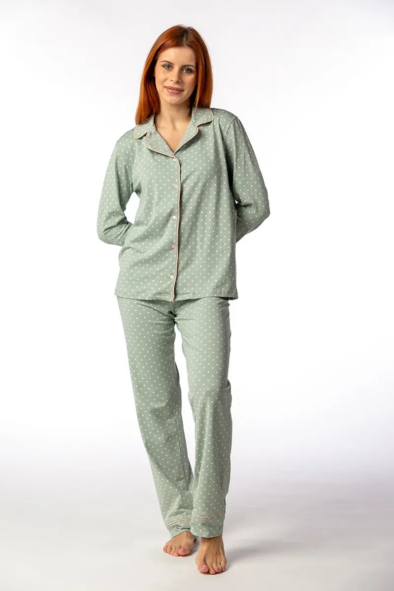 SF ženski kоmplеt pidžamе 735184 PASTEL GREEN DD SS26